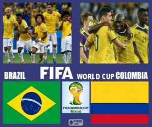 пазл Бразилия - Колумбия, четвертьфинала, Бразилия 2014